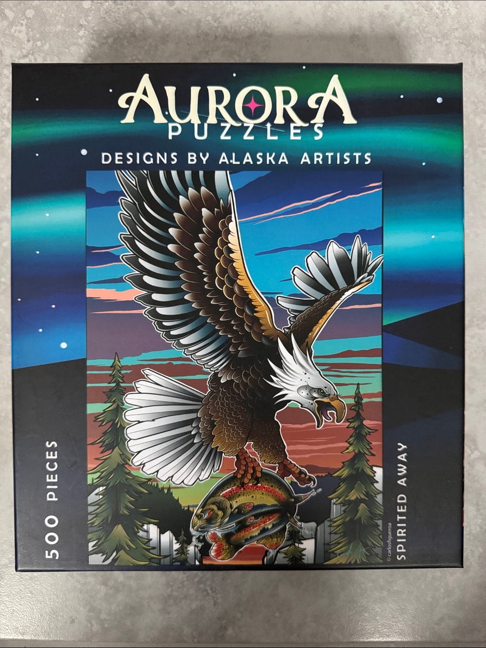 Aurora Puzzles 500-Piece 'Spirited Away' Eagle Jigsaw Puzzle - Blue & Green
